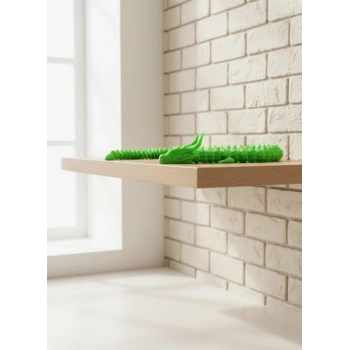 Yeşil Hareketli Ejderha Figürü Esnek Gövdeli Fantastik Dekor 60 Cm