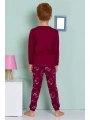 Elmas Kids Erkek Çocuk Timsah Desenli Bordo Rengi Desenli Pijama Takımı