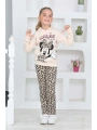 KIZ ÇOCUK LEOPAR MİNNE MOUSE TAYTLI TAKIM