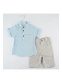 Erkek Çocuk Keten / Pamuk Keten / Pamuklu Gofre Yazlık İkili Takım / bayramlık / Özel Gün /