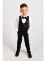 Erkek Çocuk Takım Elbise Yelekli Papyonlu