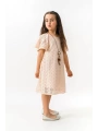 Kız Çocuk Dantelli kolyeli  özel gün yazlık elbise