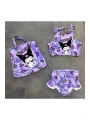 Kuromi desenli kız çocuk bikini 3lü kombin