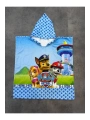 Erkek çocuk Paw Patrol Desenli plaj panço havlu