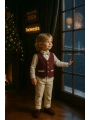 Erkek Bebek&Çocuk Yelekli Takım Elbise / Papyon-Yelek-Gömlek-Pantolon 4Parça |