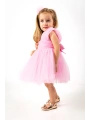 Kare Yaka Tütü Tüllü Kız Çocuk Elbise