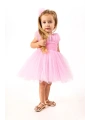 Kare Yaka Tütü Tüllü Kız Çocuk Elbise