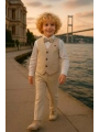 Erkek Çocuk Yelekli Takım Elbise | Gömlek-Yelek-Papyon-Pantolon| 4parça Takım