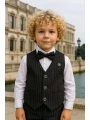 Erkek Çocuk Yelekli Takım Elbise | Gömlek-Yelek-Papyon-Pantolon| 4parça Takım