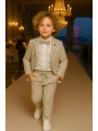 Erkek Çocuk Ceket Gömlek Spor Pantolon Papyonlu Üçlü Takım Elbise 4’Parça