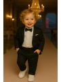 Erkek Çocuk Ceket Gömlek Pantolon Papyonlu Üçlü Takım Elbise 4’Parça(Bir Beden BÜYÜK Tercih Ediniz)