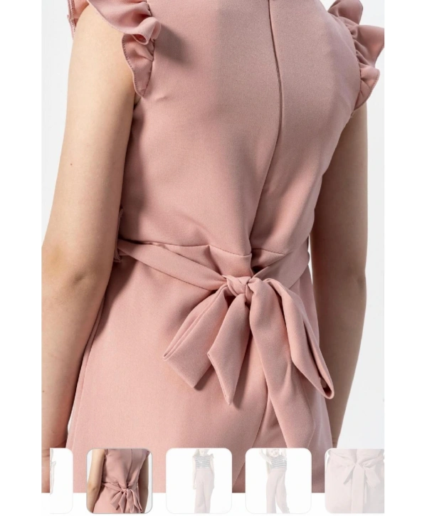 Pembe Payetli Kız Çocuk Tulum Elbise