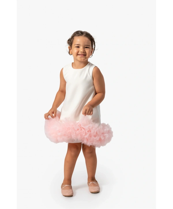 Eteği Tüllü Doğumgünü Özel Gün Parti Elbisesi