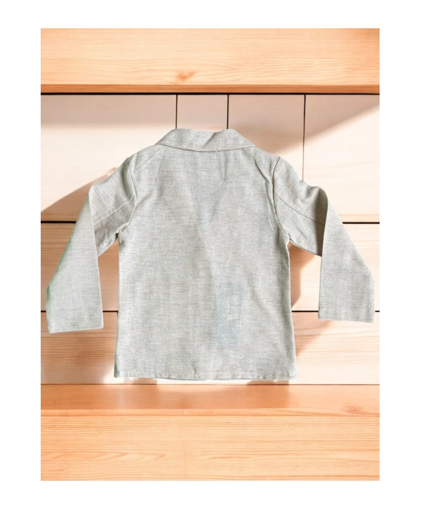 Bej Renkli Çocuk Takım Elbise - Ceket, Pantolon ve Basic Tişört | Şık ve Rahat