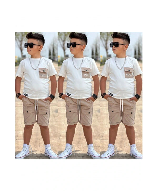 Erkek çocuk yazlık şortlu takım