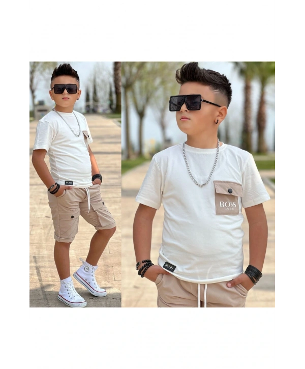 Erkek çocuk yazlık şortlu takım