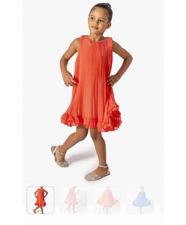 Wecan kız çocuk pliseli özel gün düğün parti elbisesi