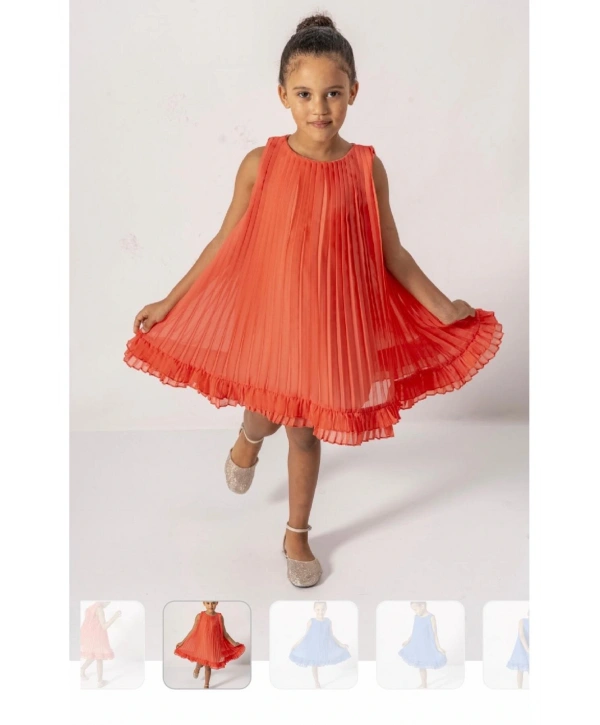 Wecan kız çocuk pliseli özel gün düğün parti elbisesi