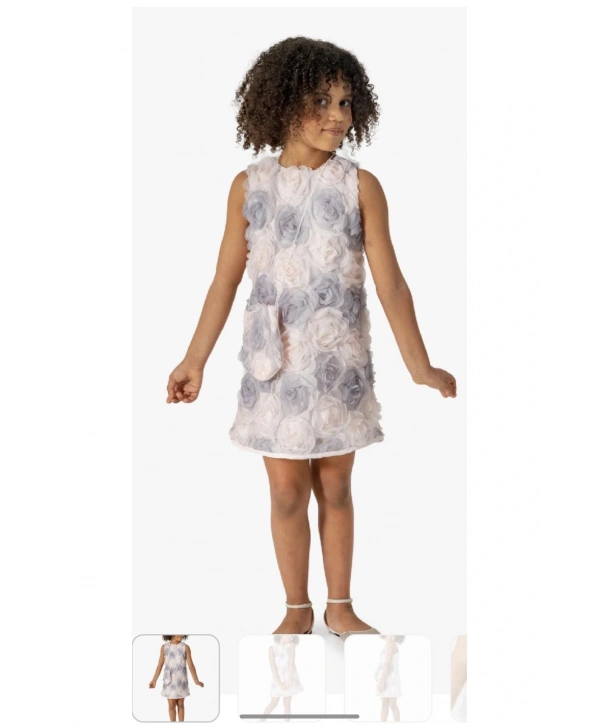 Kız çocuk doğum günü parti düğünlük elbise çantalı tütülü