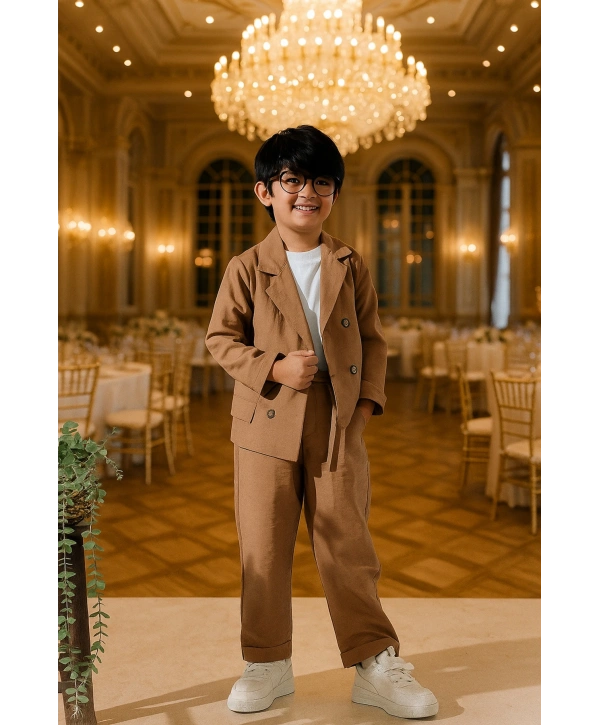 Kruvaze Spor Ceketli Salaş 3’Lü Takım/Takım Elbise/Damatlık/Özel Gün Takım/Düğün/ Doğum Günü