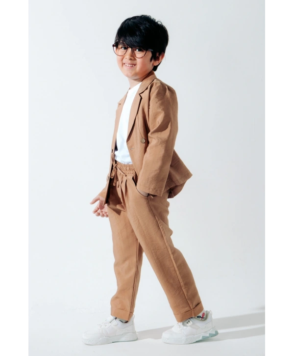 Kruvaze Spor Ceketli Salaş 3’Lü Takım/Takım Elbise/Damatlık/Özel Gün Takım/Düğün/ Doğum Günü