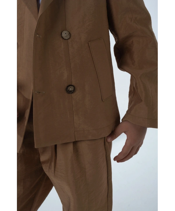 Kruvaze Spor Ceketli Salaş 3’Lü Takım/Takım Elbise/Damatlık/Özel Gün Takım/Düğün/ Doğum Günü