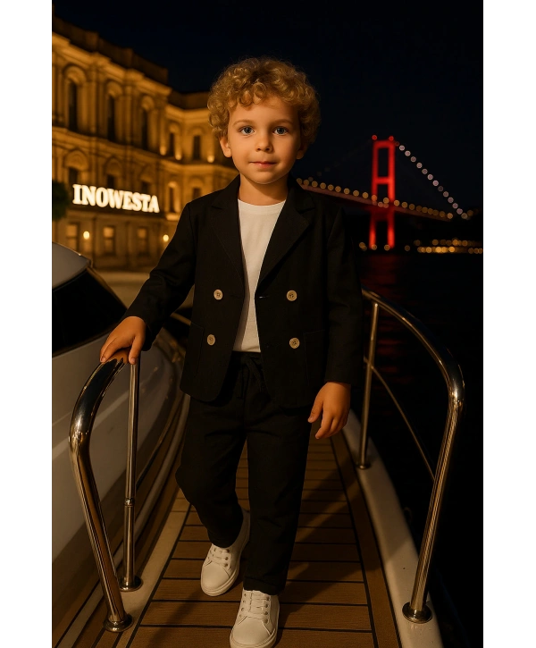 Kruvaze Ceketli Spor 3’Lü Takım/Takım Elbise/Damatlık/Özel Gün Takım/Düğün/ Doğum Günü/Premium