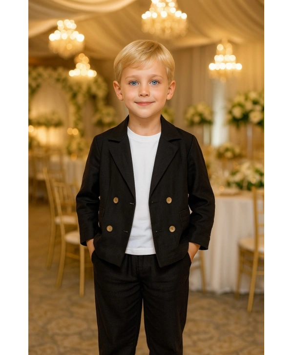 Kruvaze Ceketli Spor 3’Lü Takım/Takım Elbise/Damatlık/Özel Gün Takım/Düğün/ Doğum Günü/Premium