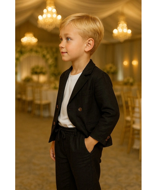 Kruvaze Ceketli Spor 3’Lü Takım/Takım Elbise/Damatlık/Özel Gün Takım/Düğün/ Doğum Günü/Premium