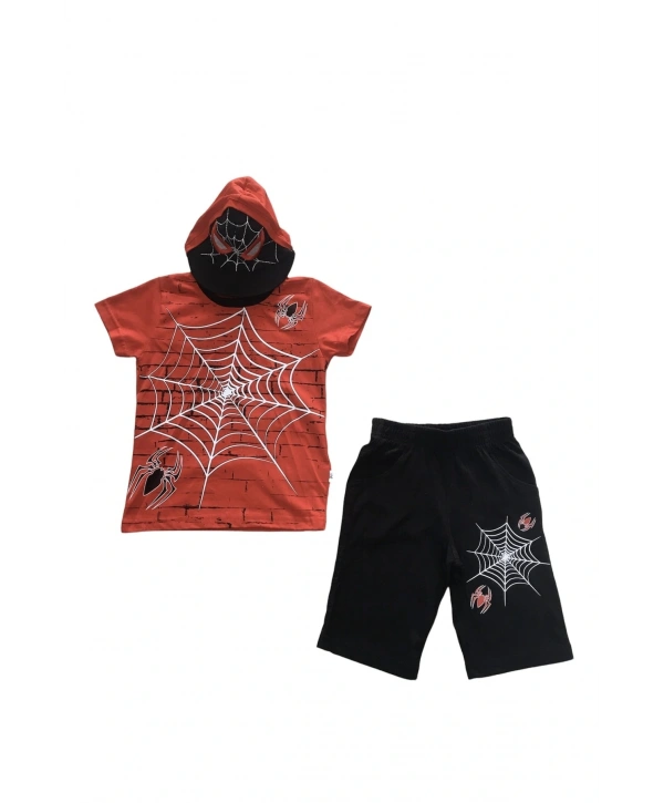 Erkek Çocuk Örümcek Adam Şortlu Takım