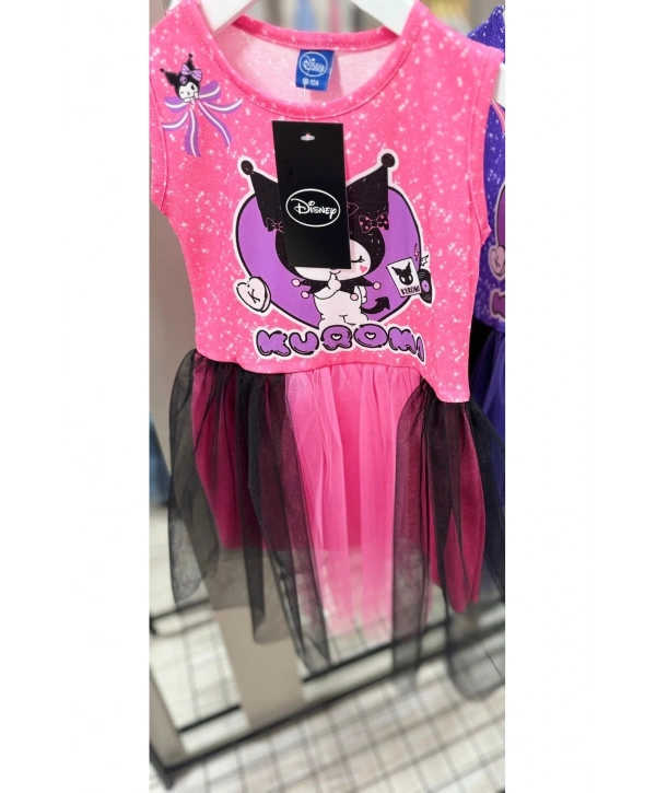 Kuromi Kız Çocuk Doğum Günü Parti Özel Gün Elbise (PEMBE RENK BİR BEDEN BÜYÜK TERCİH EDEBİLİRSİNİZ)