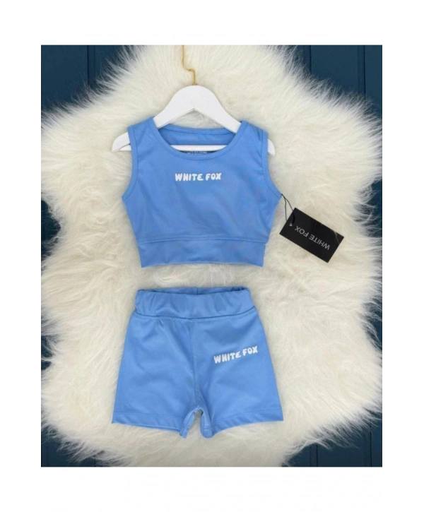 Kız çocuk dalgıç kumaş esnek mayo günlük crop tayt Takım(1Beden Büyük TercihEdiniz)