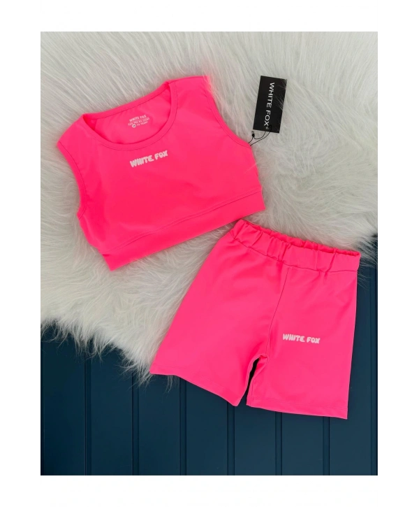 Kız çocuk crop dalgıç kumaş esnek mayo sporcu günlük crop takım 1 Beden büyük TercihEdiniz