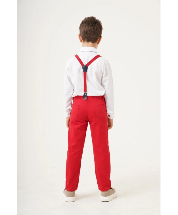 Erkek Çocuk /askılı Ve Papyonlu/ Gömlek Pantolon /erkek Çocuk Takım