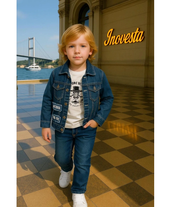 Erkek Çocuk Likralı Kotlu 3Lü Takım |Bir Beden Büyük Tercih Ediniz|