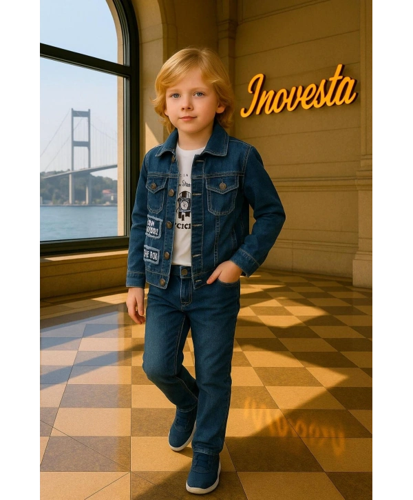 Erkek Çocuk Likralı Kotlu 3Lü Takım |Bir Beden Büyük Tercih Ediniz|