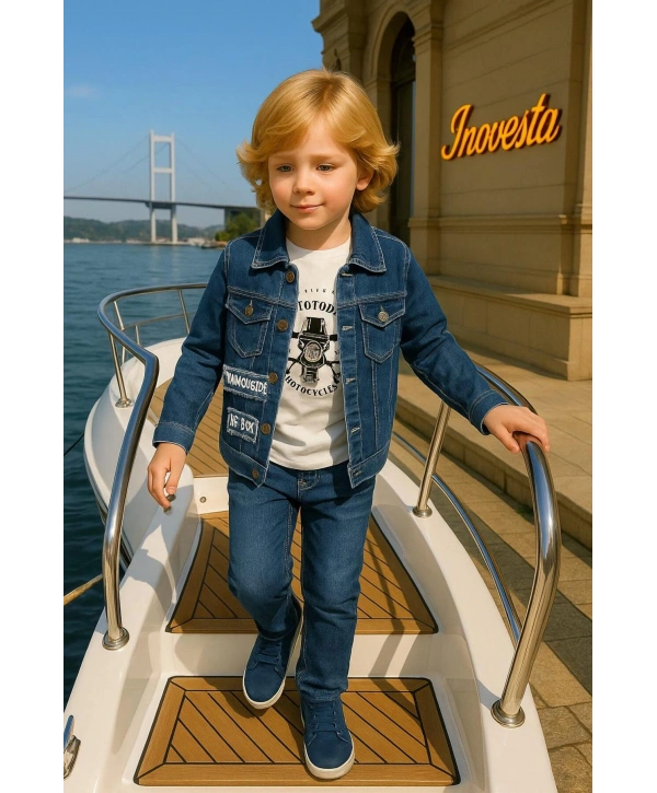 Erkek Çocuk Likralı Kotlu 3Lü Takım |Bir Beden Büyük Tercih Ediniz|