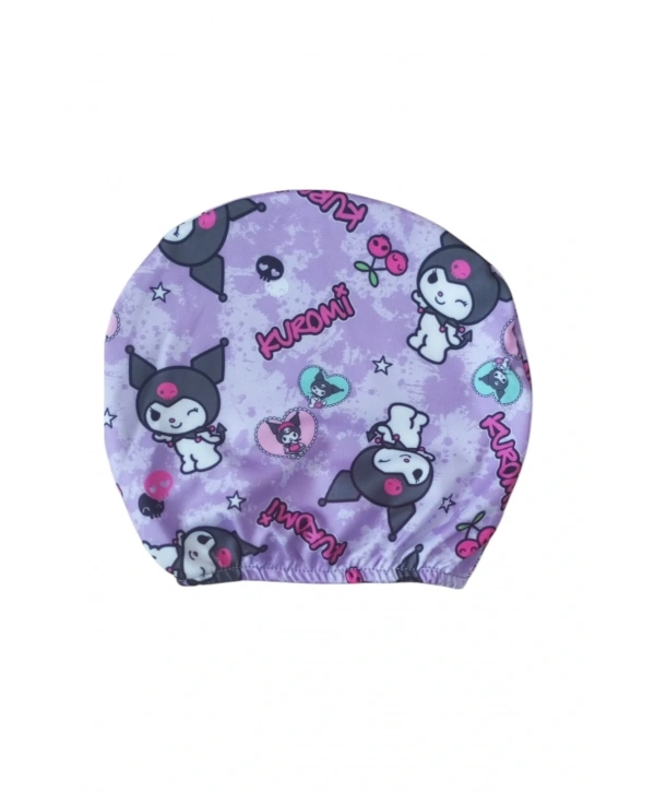 KIZ ÇOCUK KUROMİ BASKILI ELBİSE MAYO BONE TAKIM