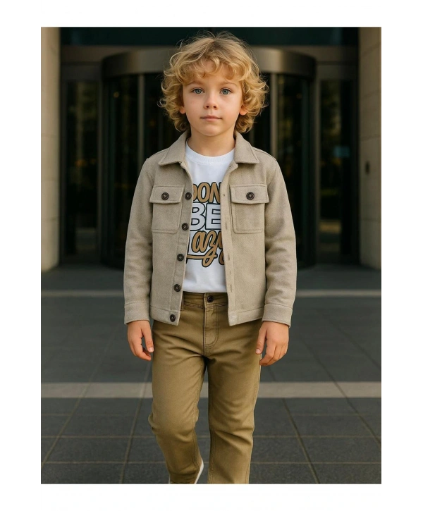 Erkek Çocuk 3Lü Günlük Ve Özel Kombinli Takım(Bir Beden Büyük Tercih Ediniz)