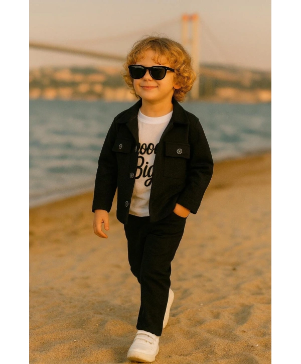 Erkek Çocuk 3Lü Günlük Ve Özel Kombinli Takım(Bir Beden Büyük Tercih Ediniz)