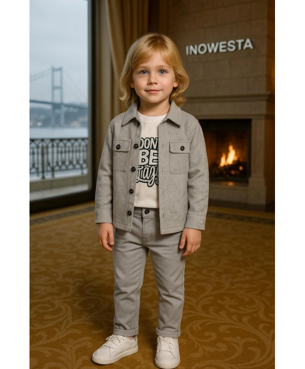 Erkek Çocuk 3Lü Günlük Ve Özel Kombinli Takım(Bir Beden Büyük Tercih Ediniz)