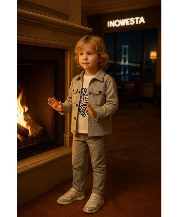 Erkek Çocuk 3Lü Günlük Ve Özel Kombinli Takım(Bir Beden Büyük Tercih Ediniz)