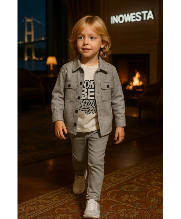 Erkek Çocuk 3Lü Günlük Ve Özel Kombinli Takım(Bir Beden Büyük Tercih Ediniz)