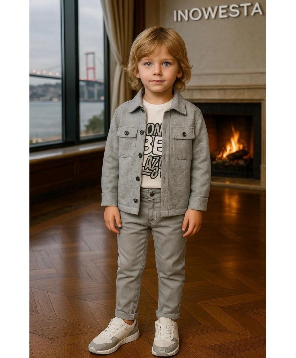 Erkek Çocuk 3Lü Günlük Ve Özel Kombinli Takım(Bir Beden Büyük Tercih Ediniz)