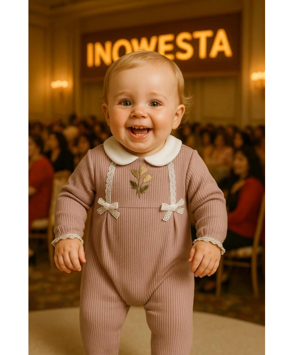 Kız Bebek %100 Pamuk Dantelli Tulum