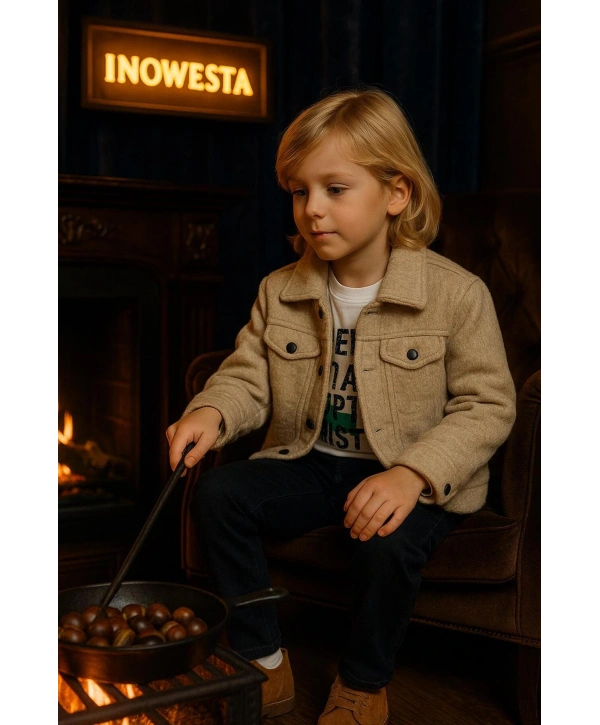 Erkek Çocuk Kalın KAŞE Ceketli 3Lü Takım |Bir Beden Büyük Tercih Ediniz|