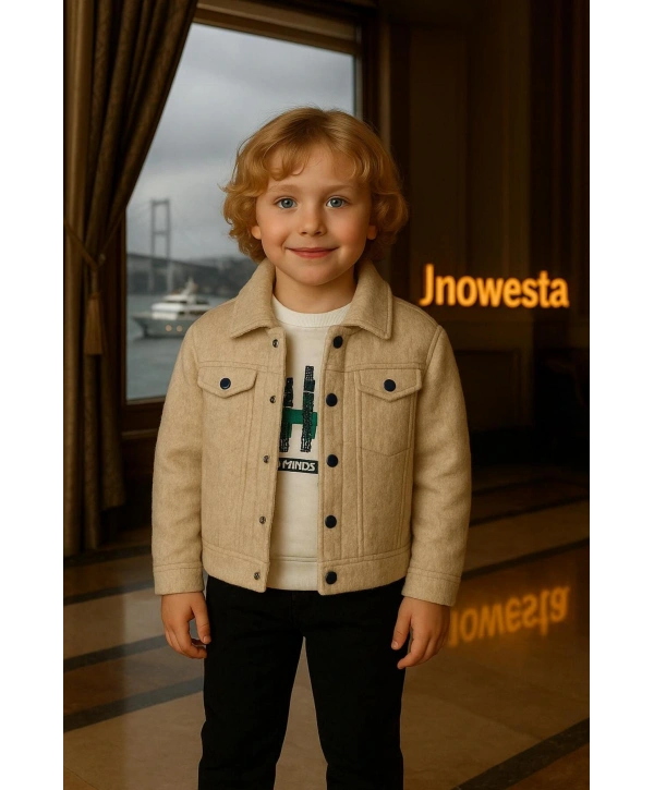 Erkek Çocuk Kalın KAŞE Ceketli 3Lü Takım |Bir Beden Büyük Tercih Ediniz|