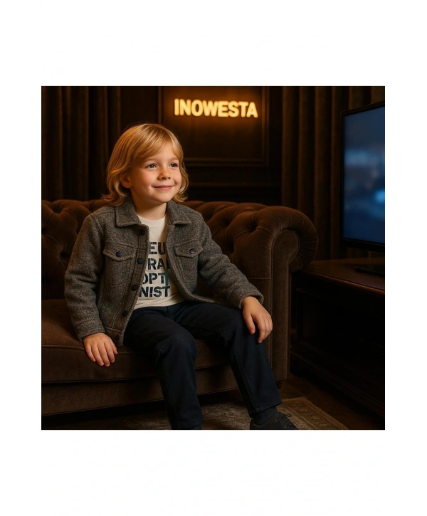 Erkek Çocuk Kalın KAŞE Ceketli 3Lü Takım |Bir Beden Büyük Tercih Ediniz|