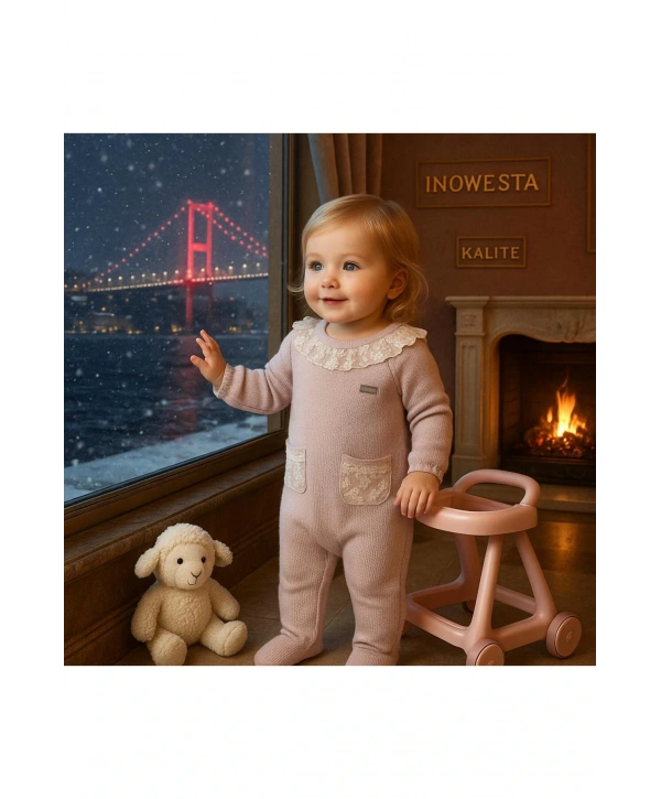 Kız Bebek çelik gibi Pamuk Triko Tulum