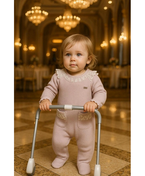 Kız Bebek çelik gibi Pamuk Triko Tulum